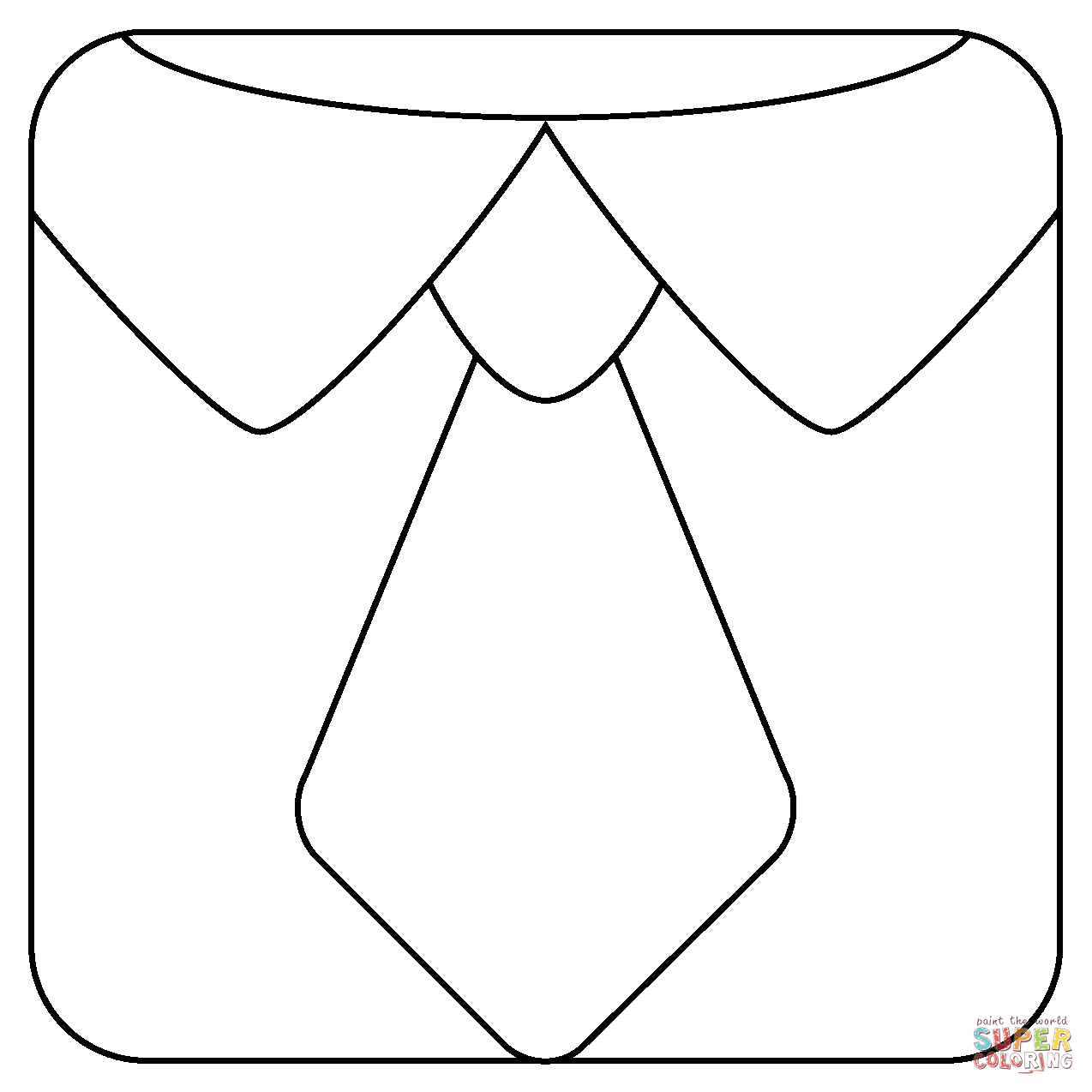 Necktie emoji coloring page free printable coloring pages