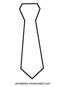 Necktie template printable