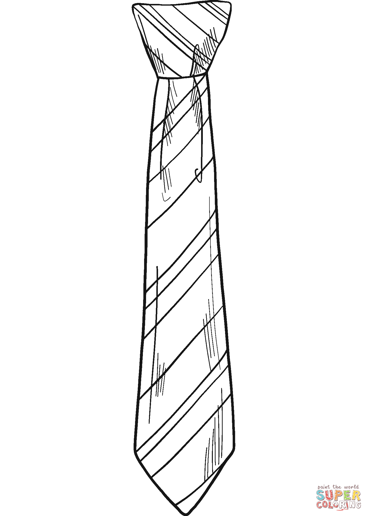 Striped tie coloring page free printable coloring pages