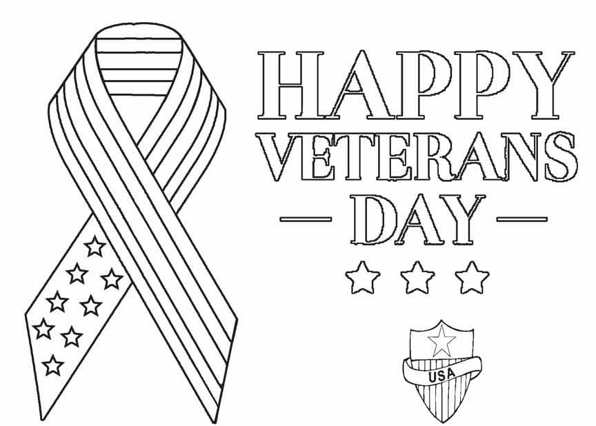 Printable veterans day coloring page