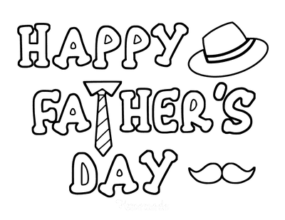 Happy fathers day coloring pages for kids