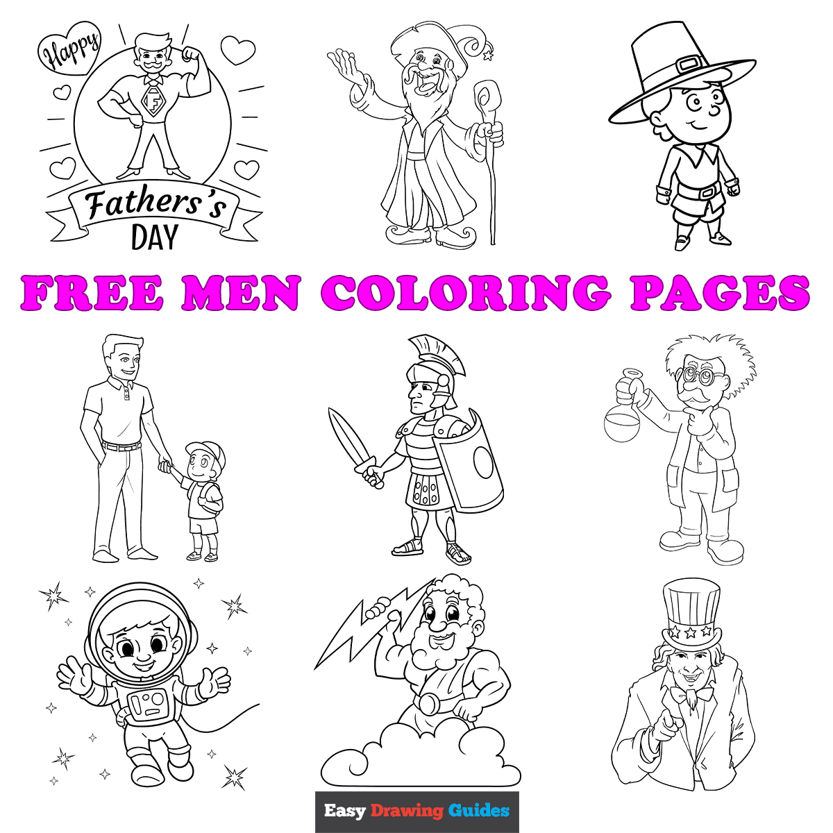 Free printable men coloring pages for kids