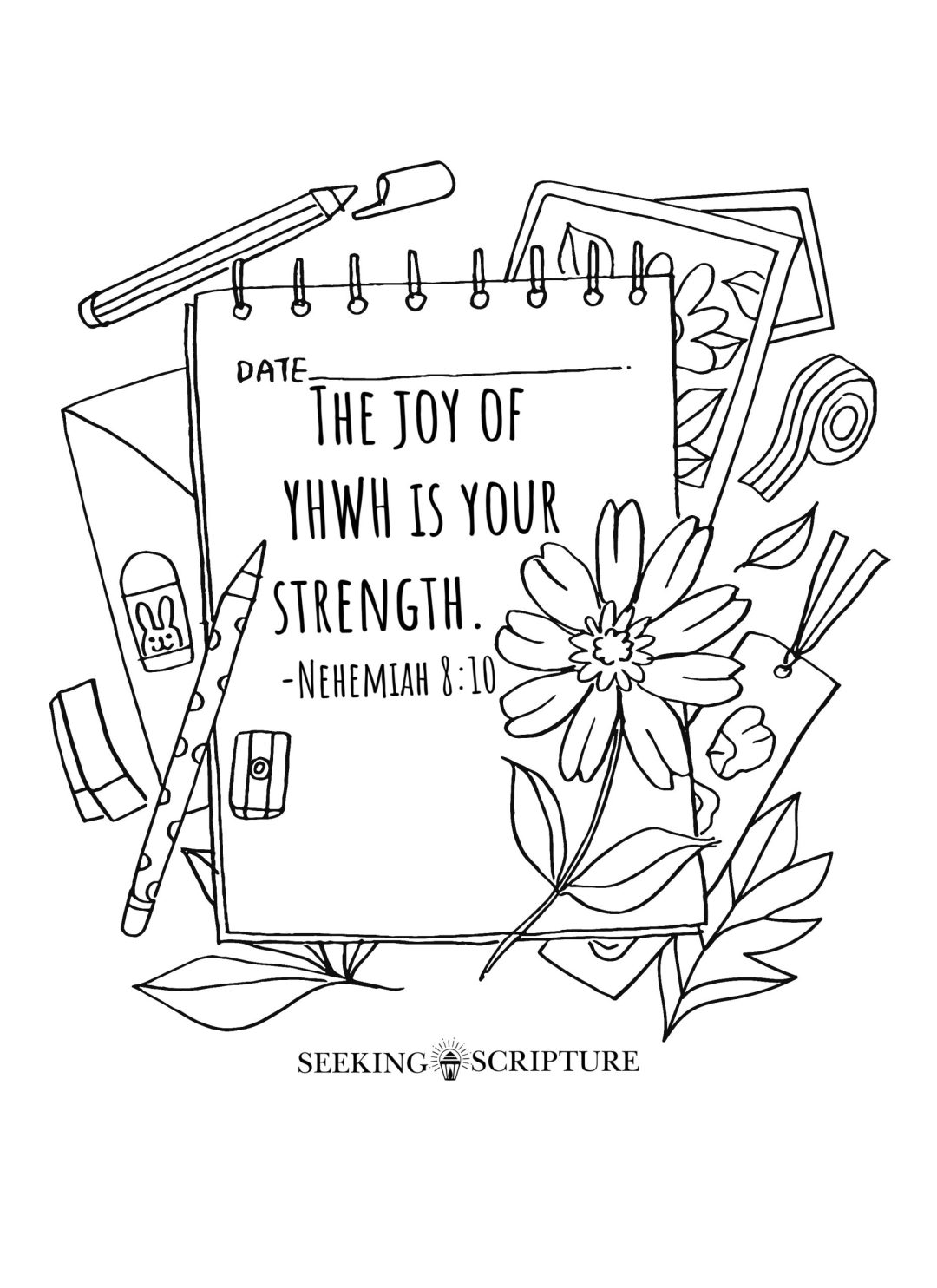 Seeking scripture coloring pages