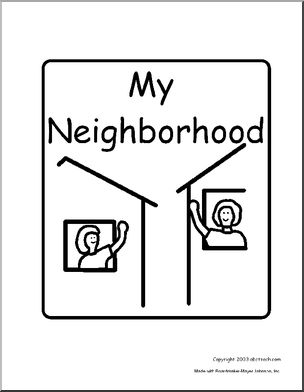 Sign my neighborhood coloring book version