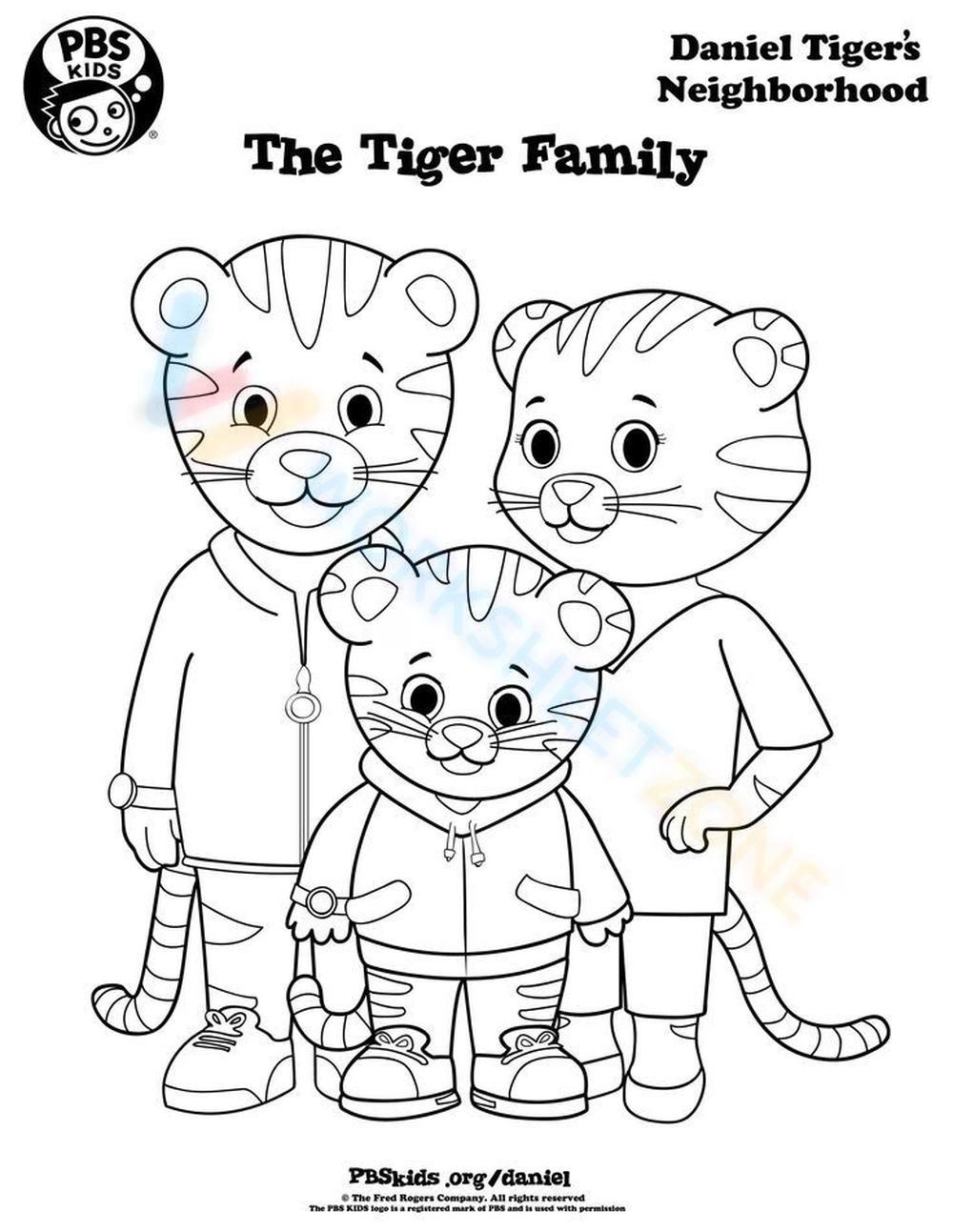 Free printable daniel tiger coloring pages for kids