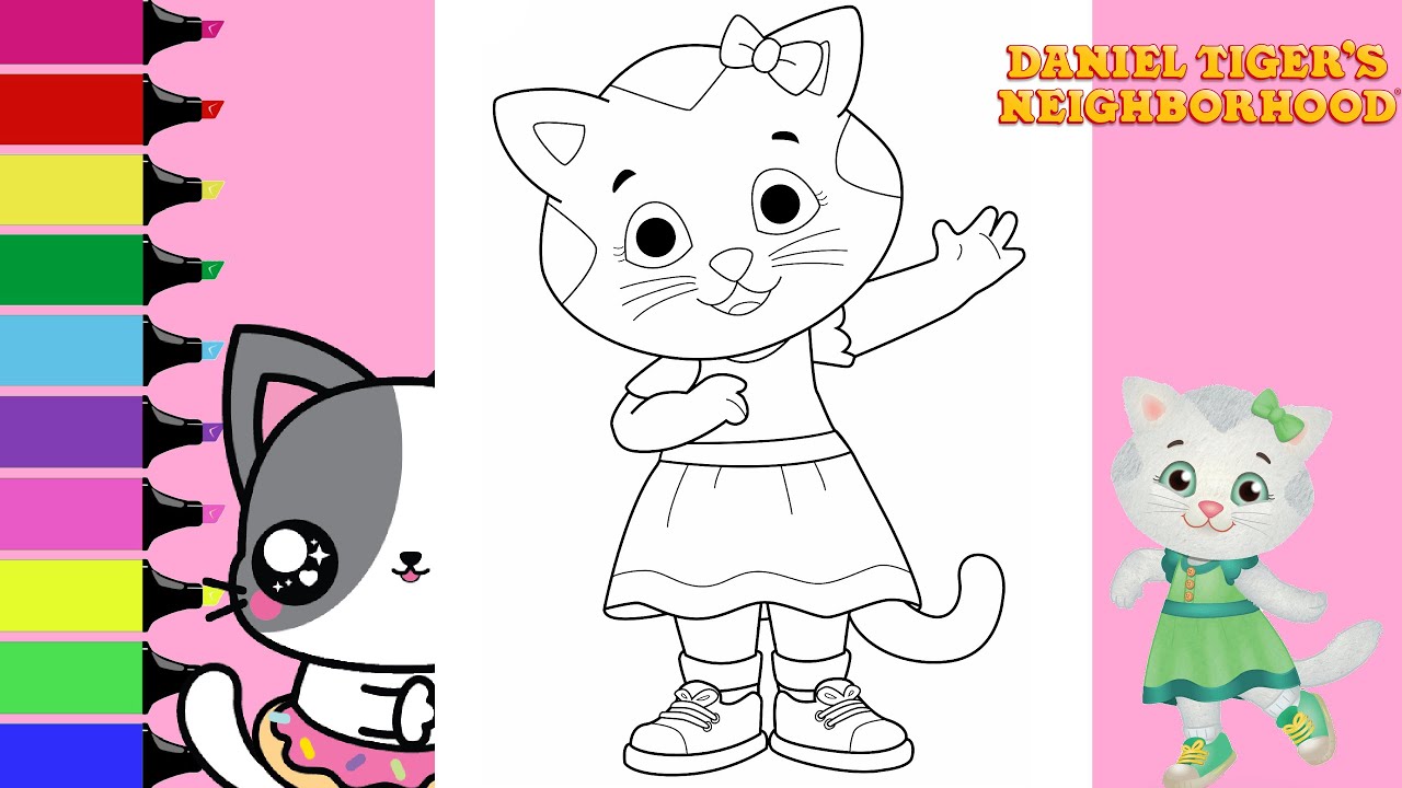 Coloring daniel tigers neighborhood friend katerina o the owl coloring book sprinkled donuts jr