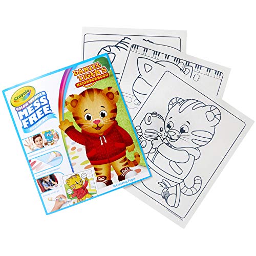 Crayola color wonder daniel tigers neighborhood mess free coloring pages kids indoor activities at home gift for age whiteblack