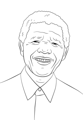 Nelson mandela coloring page from famous people category select from printable crafts of cartoons natâ nelson mandela art mandela drawing nelson mandela