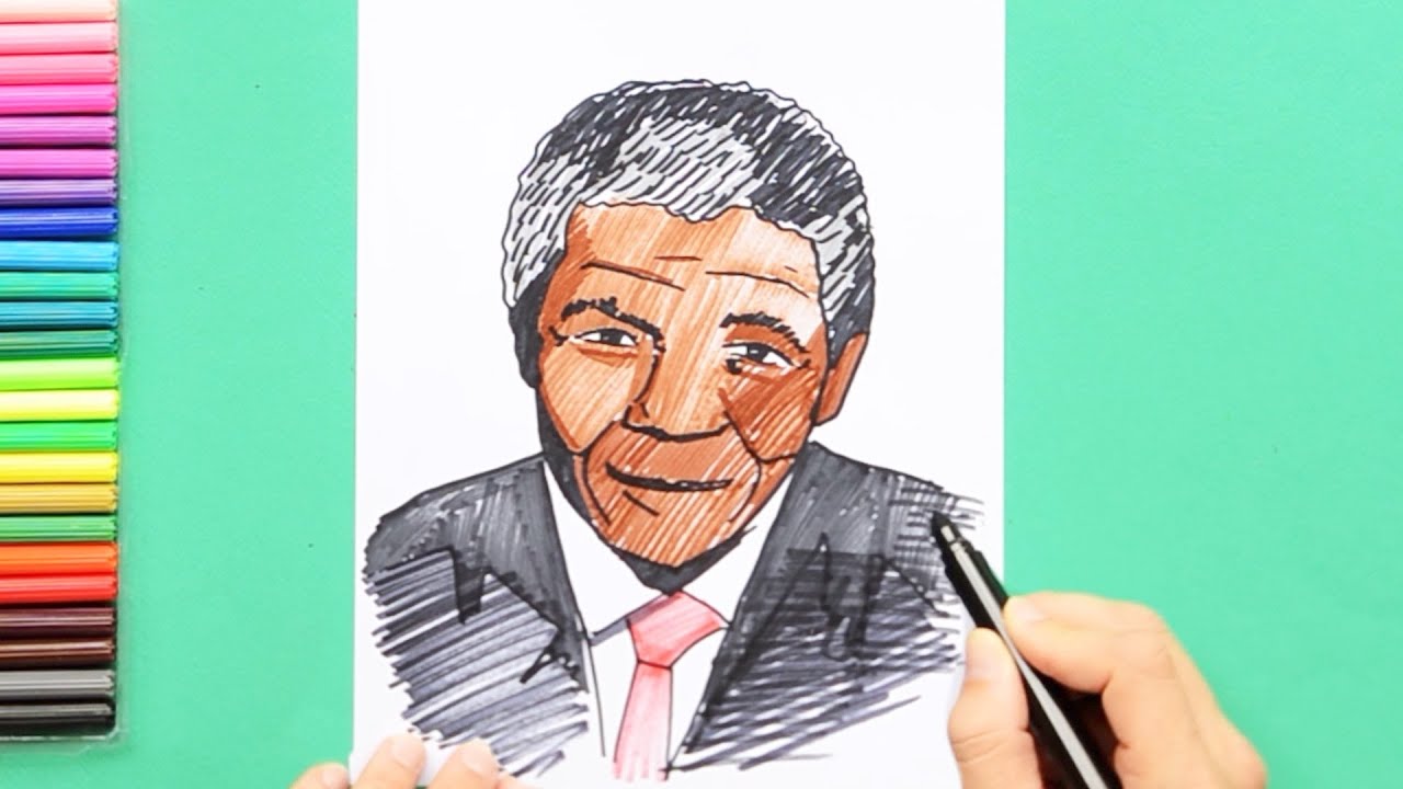 How to draw nelson andela