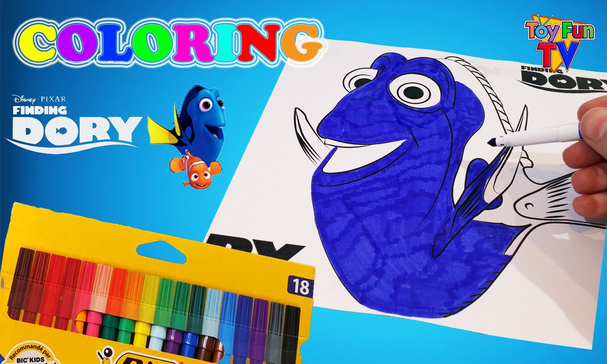 Disney finding dory coloring book finding nemo dory colour episode