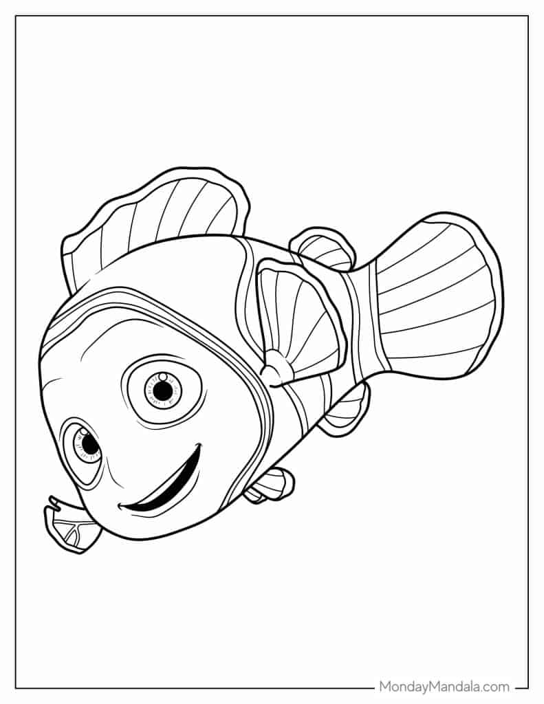 Finding nemo coloring pages free pdf printables