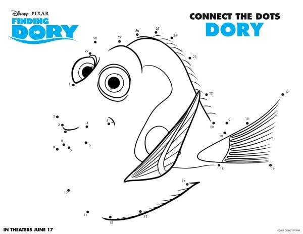 Finding dory coloring sheets and activity pages