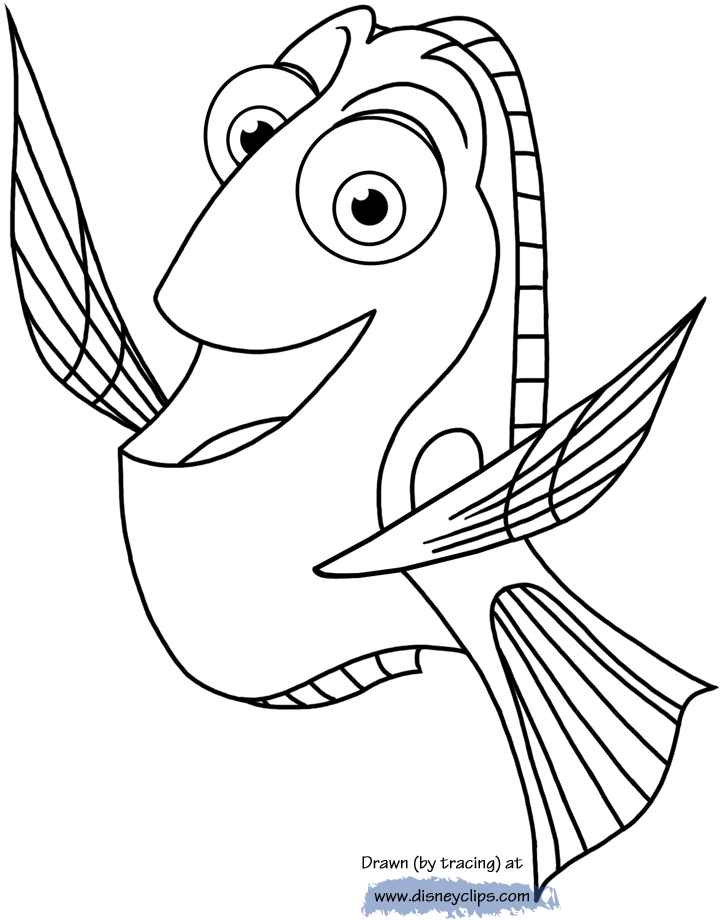 Finding dory coloring pages