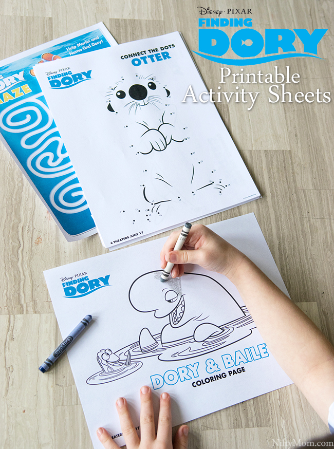 Finding dory printable coloring pages activity sheets â nifty mom