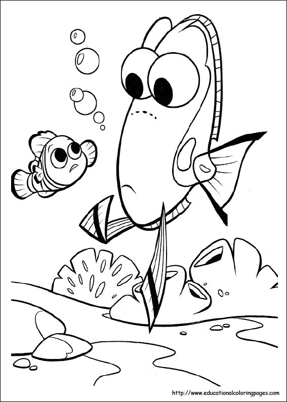 Coloring pages for kids finding nemo coloring pages