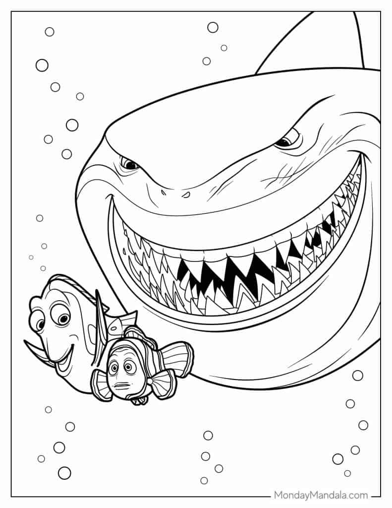 Finding nemo coloring pages free pdf printables