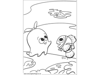 Finding nemo colouring pages and kids colouring activities ppt