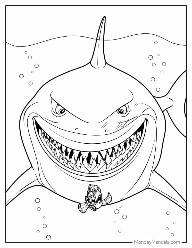 Finding nemo coloring pages free pdf printables