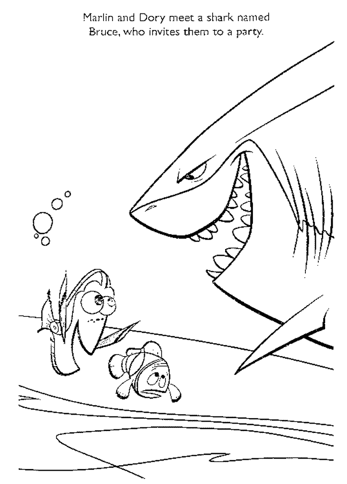 Finding nemo coloring pages disney coloring pages finding nemo coloring pages nemo coloring pages shark coloring pages