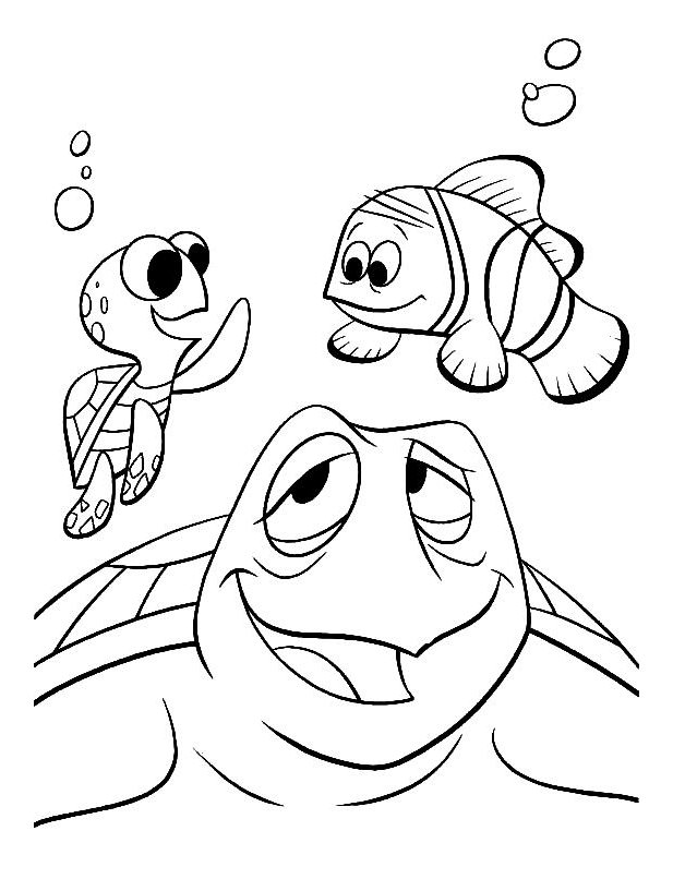 Finding nemo coloring pages for kids