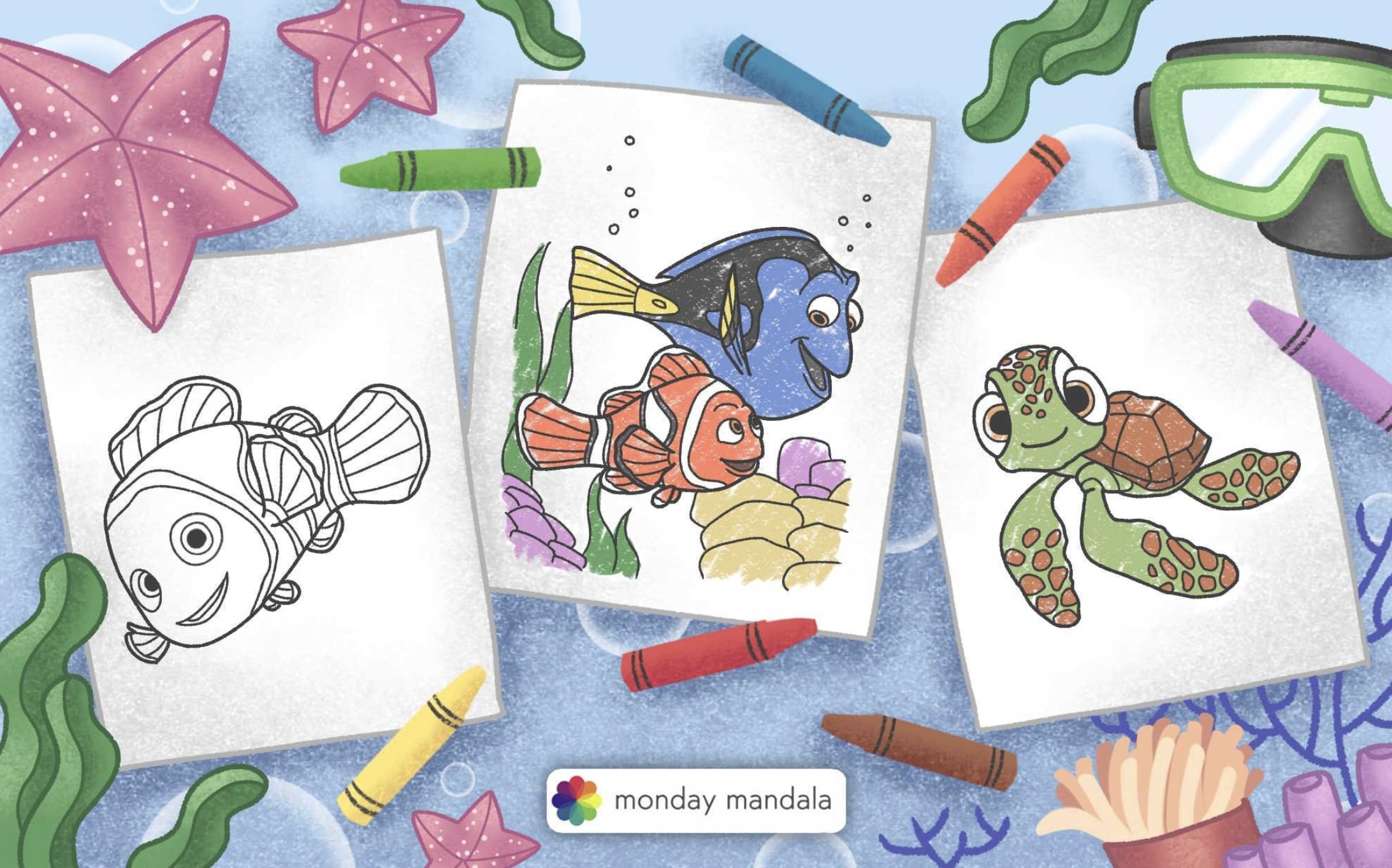 Finding nemo coloring pages free pdf printables