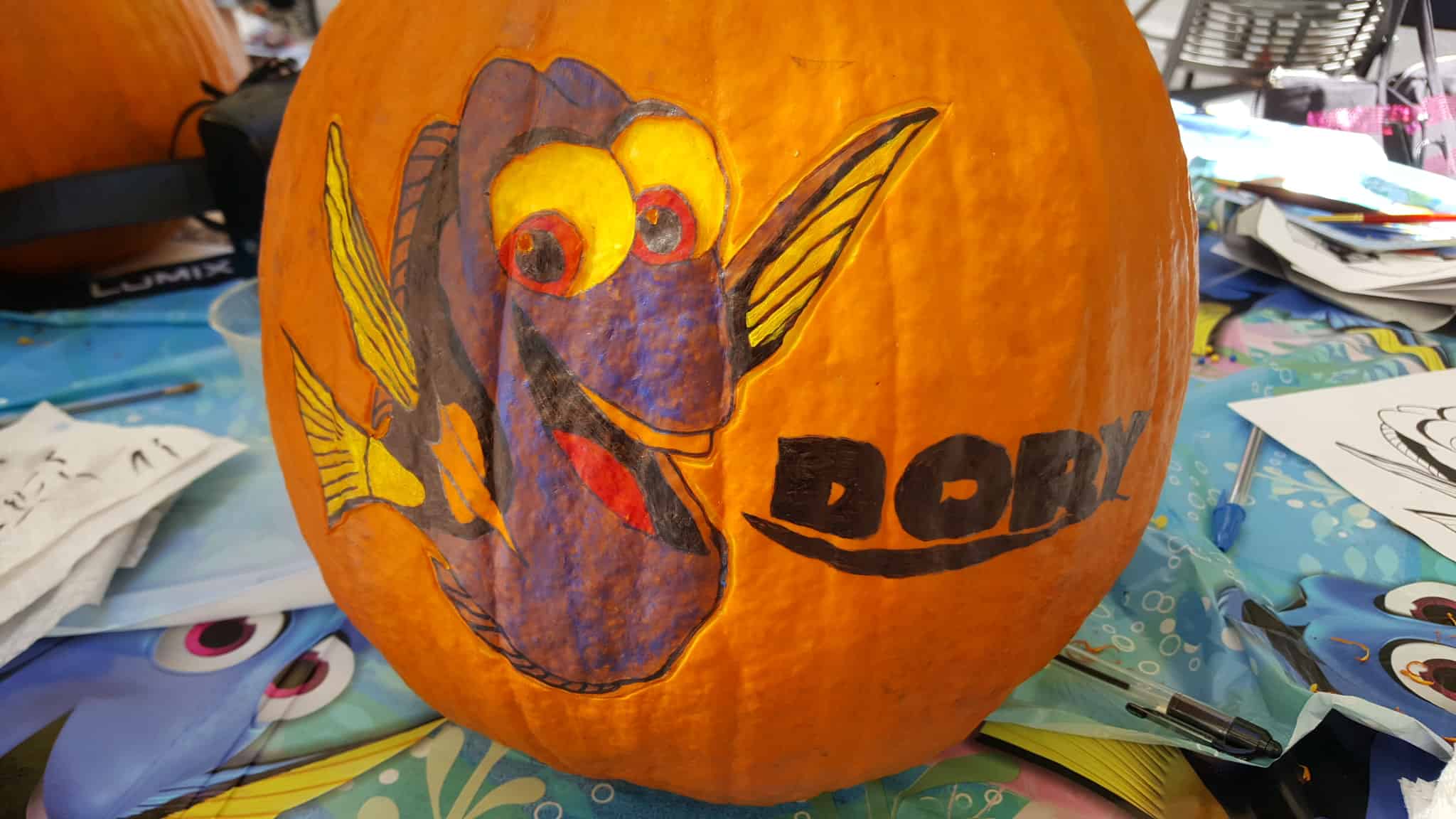 Finding dory halloween activities party tips pumpkin carving