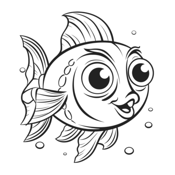 Fish cartoon coloring page png transparent images free download vector files