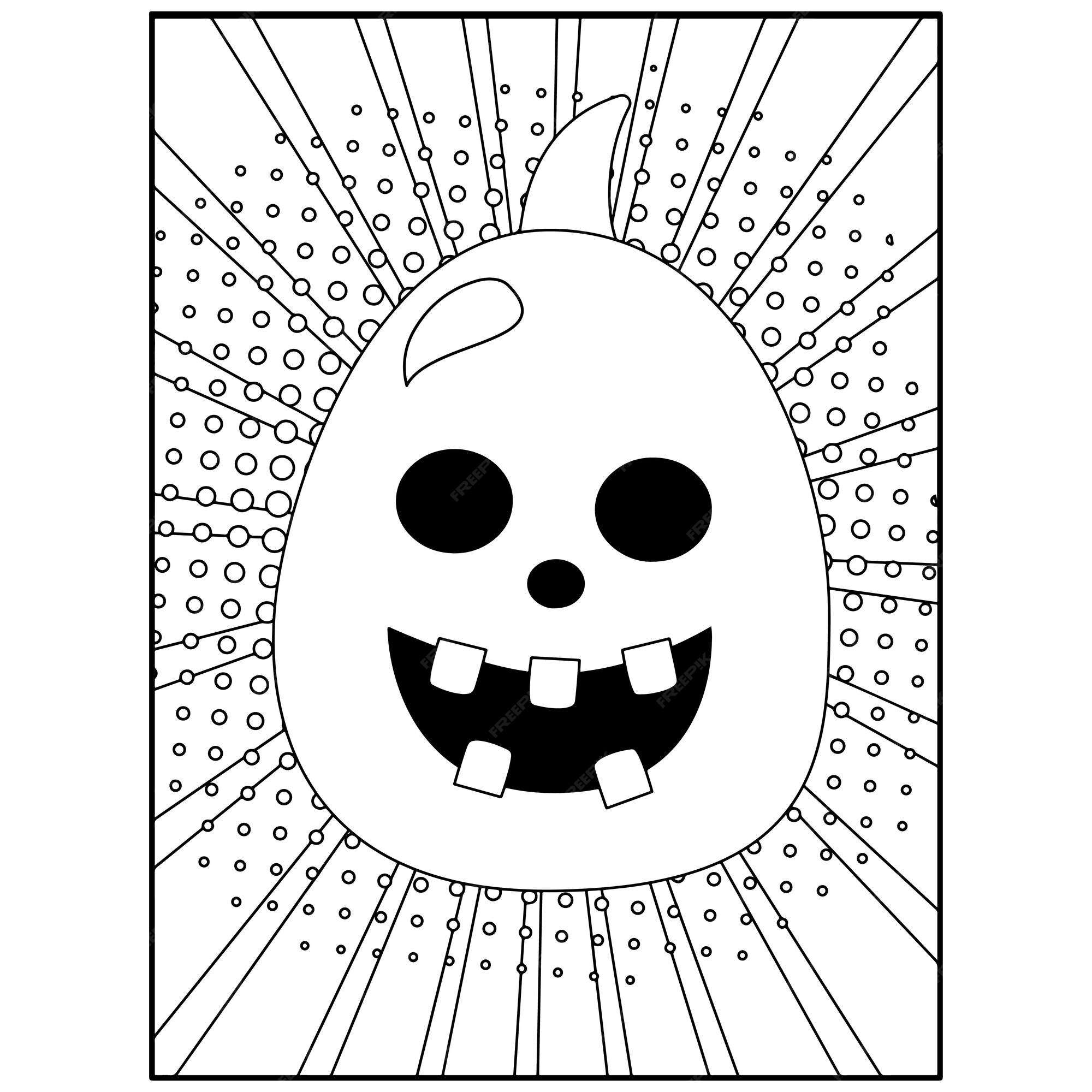 Premium vector halloween coloring pages for kids