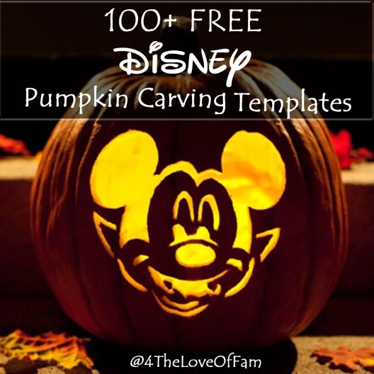 Free disney halloween pumpkin carving stencil templates w images