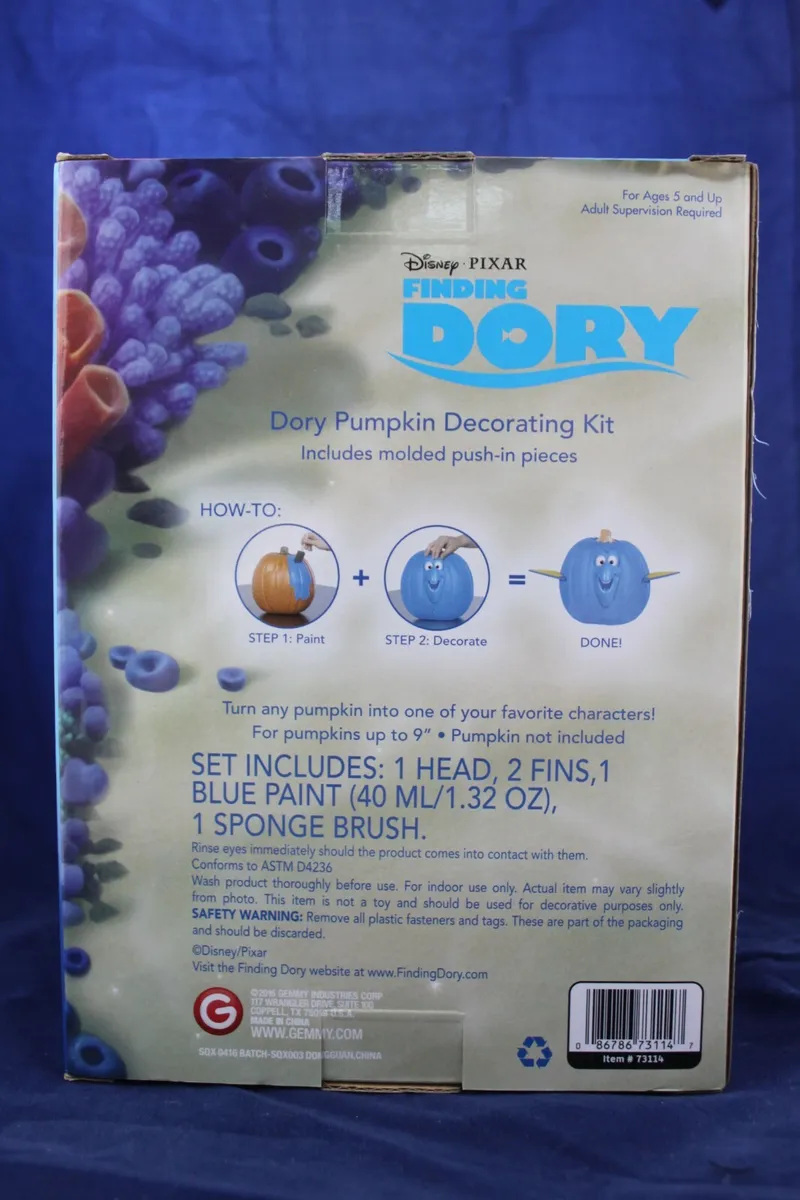 Finding dory pumpkin decorating kit push