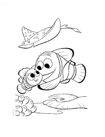 Nemo and marlin return home coloring page free printable coloring pages