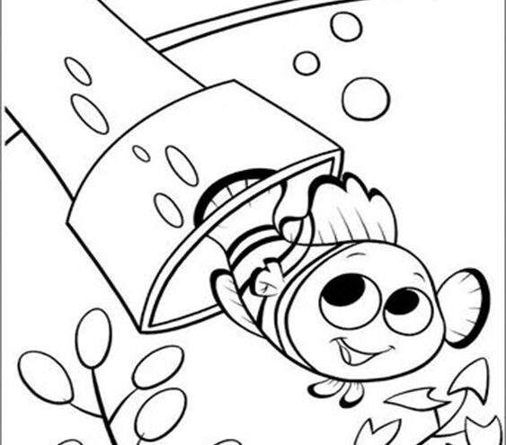 Free easy to print finding nemo coloring pages