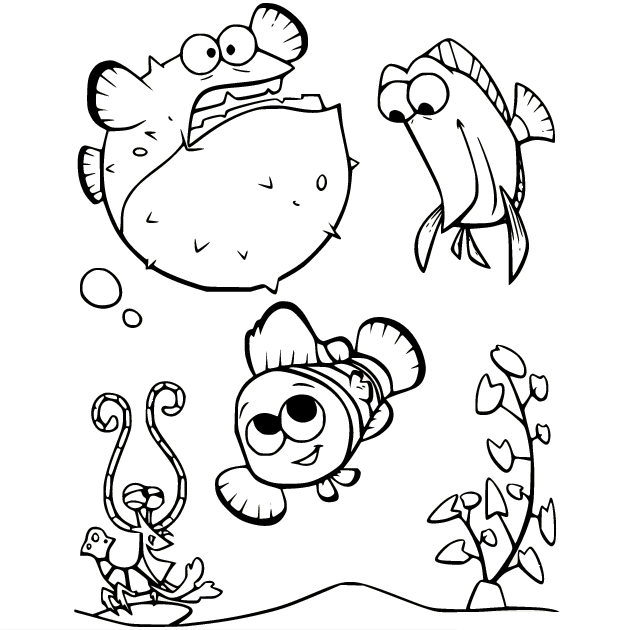 Finding nemo coloring pages printable for free download