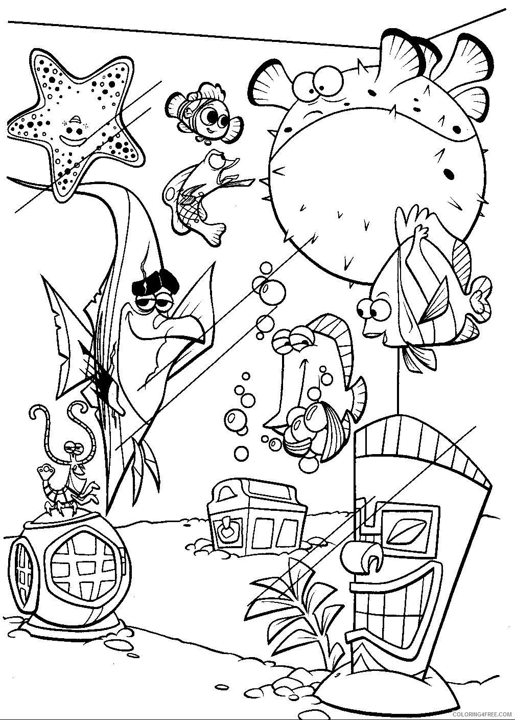 Coloring pages finding nemo coloring sheets disney pages free