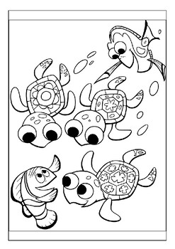 Finding nemo coloring sheets for kids an artistic underwater adventure