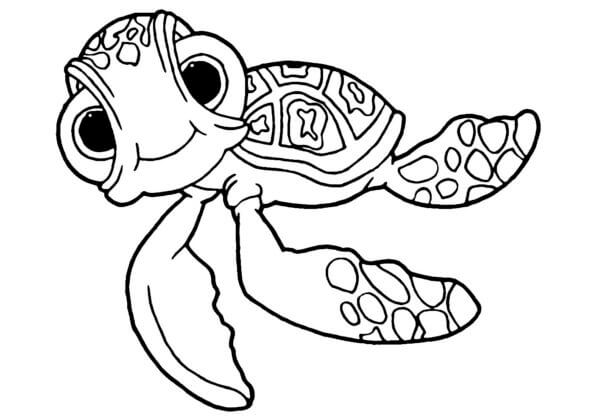 Turtle named prysk coloring page