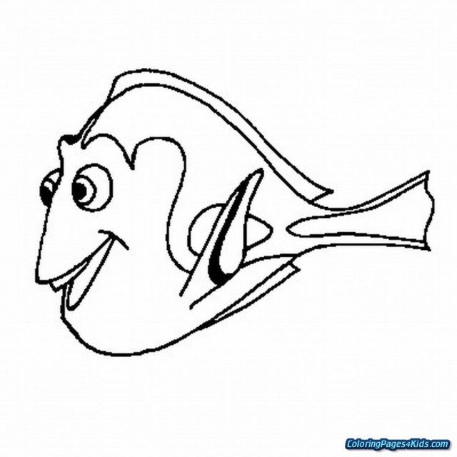 Excellent picture of dory coloring pages