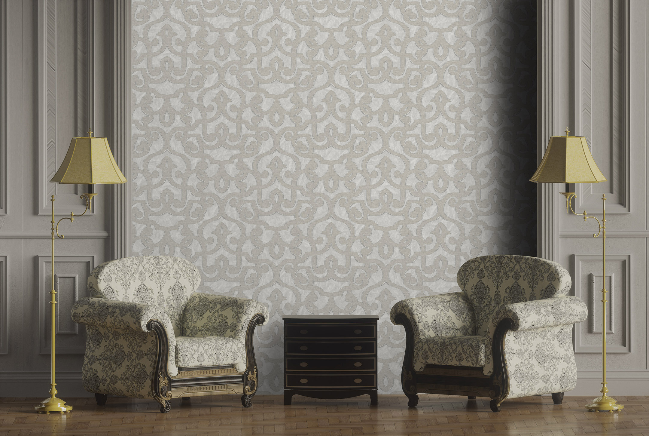 neoclassical wallpaper