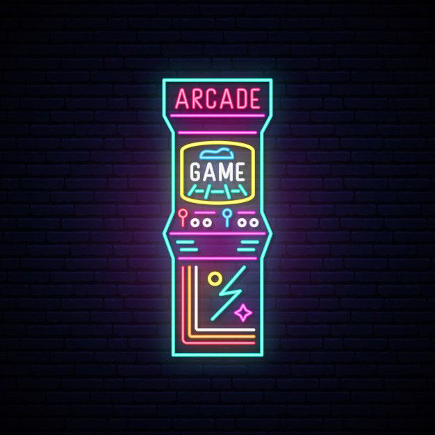 Arcade game mache neon sign neon signs neon wallpaper neon