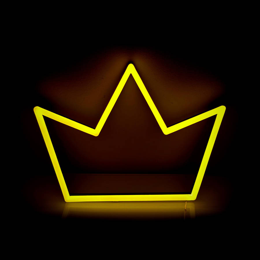 Download aesthetic neon yellow crown wallpaper