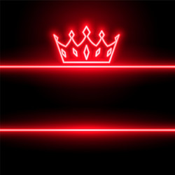 Neon crown vector images over