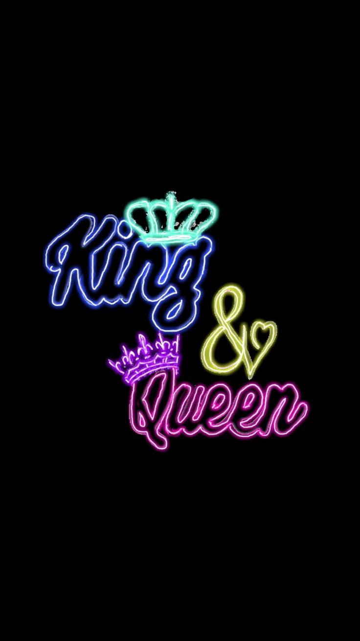 Neon neonlight neonwallpaper king queen queens wallpaper king and queen pictures queen wallpaper crown