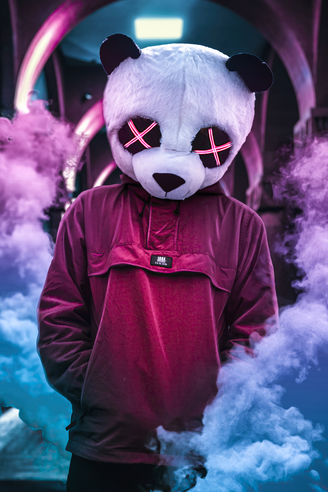 X panda neon eyes k iphone iphone s hd k wallpapers images backgrounds photos and pictures