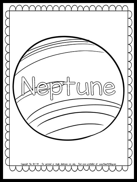 Neptune coloring page free printable â the art kit