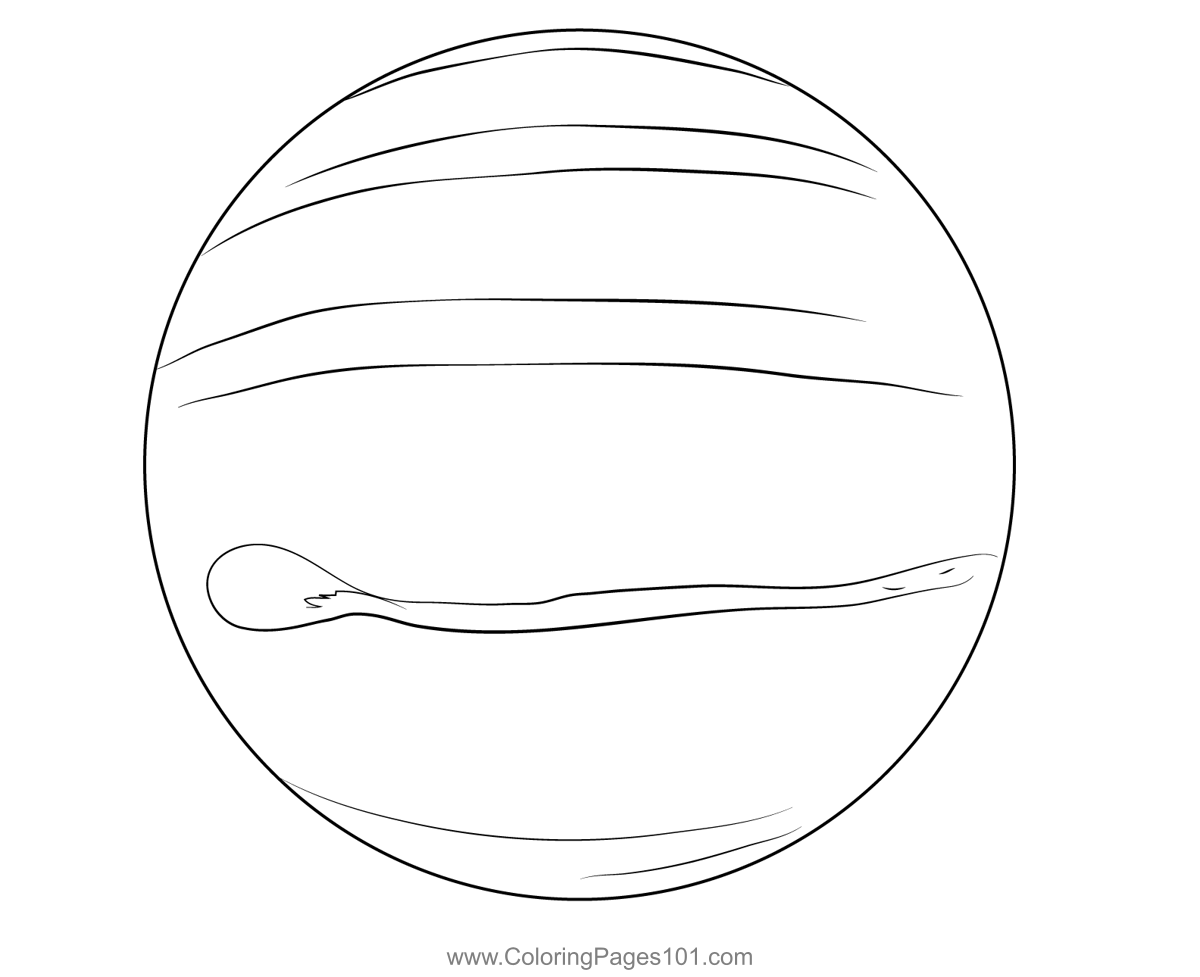 Neptune coloring page for kids