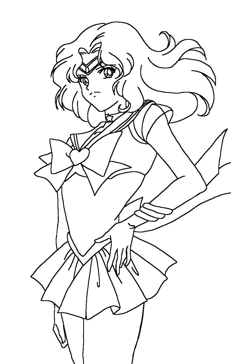 Super sailor neptune coloring page by sailortwilight on