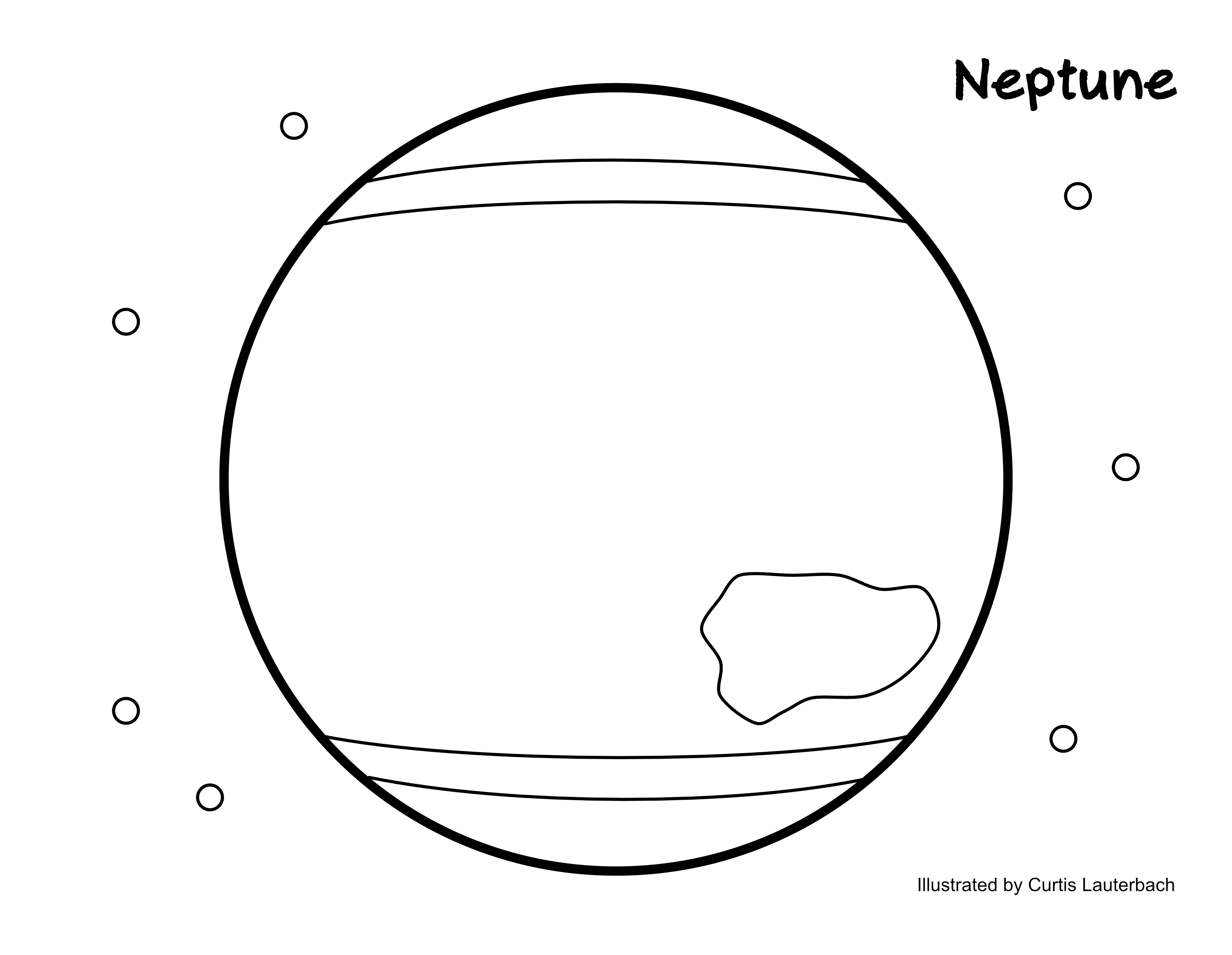 Explore the wonders of neptune with this captivating coloring page