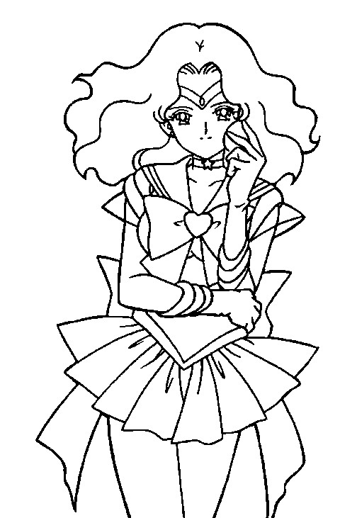 Super sailor neptune coloring page by sailortwilight on