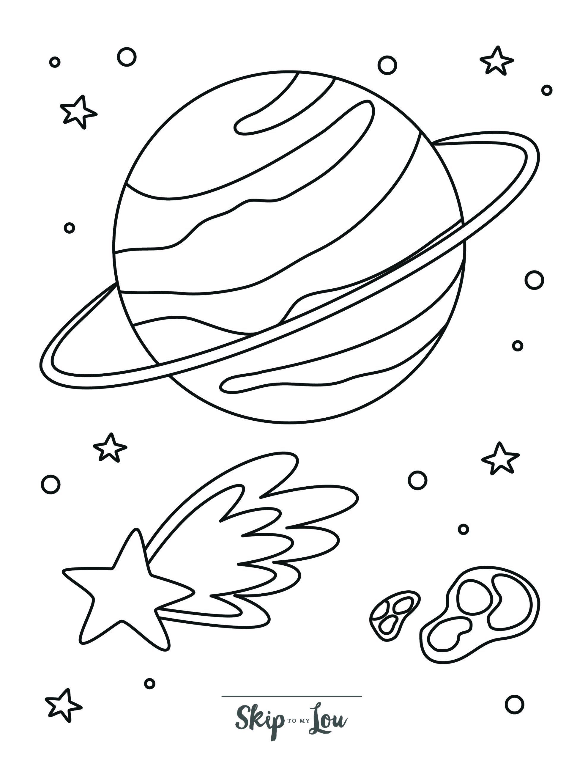 Space coloring pages