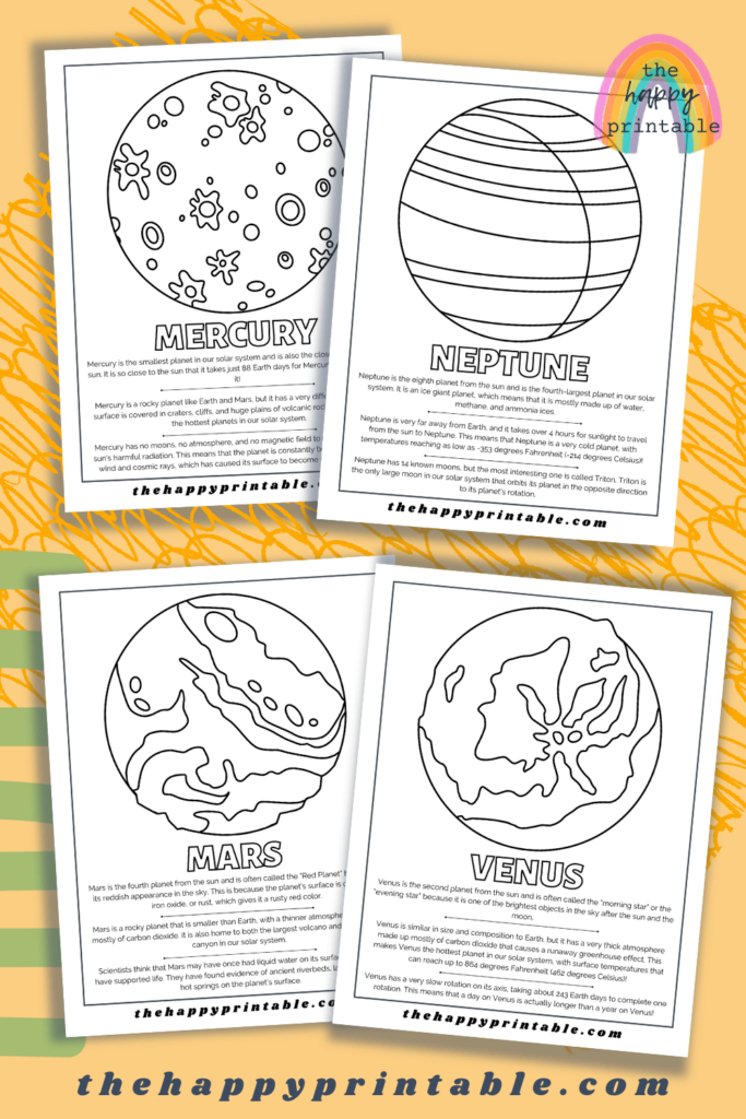 Solar system coloring pages the happy printable